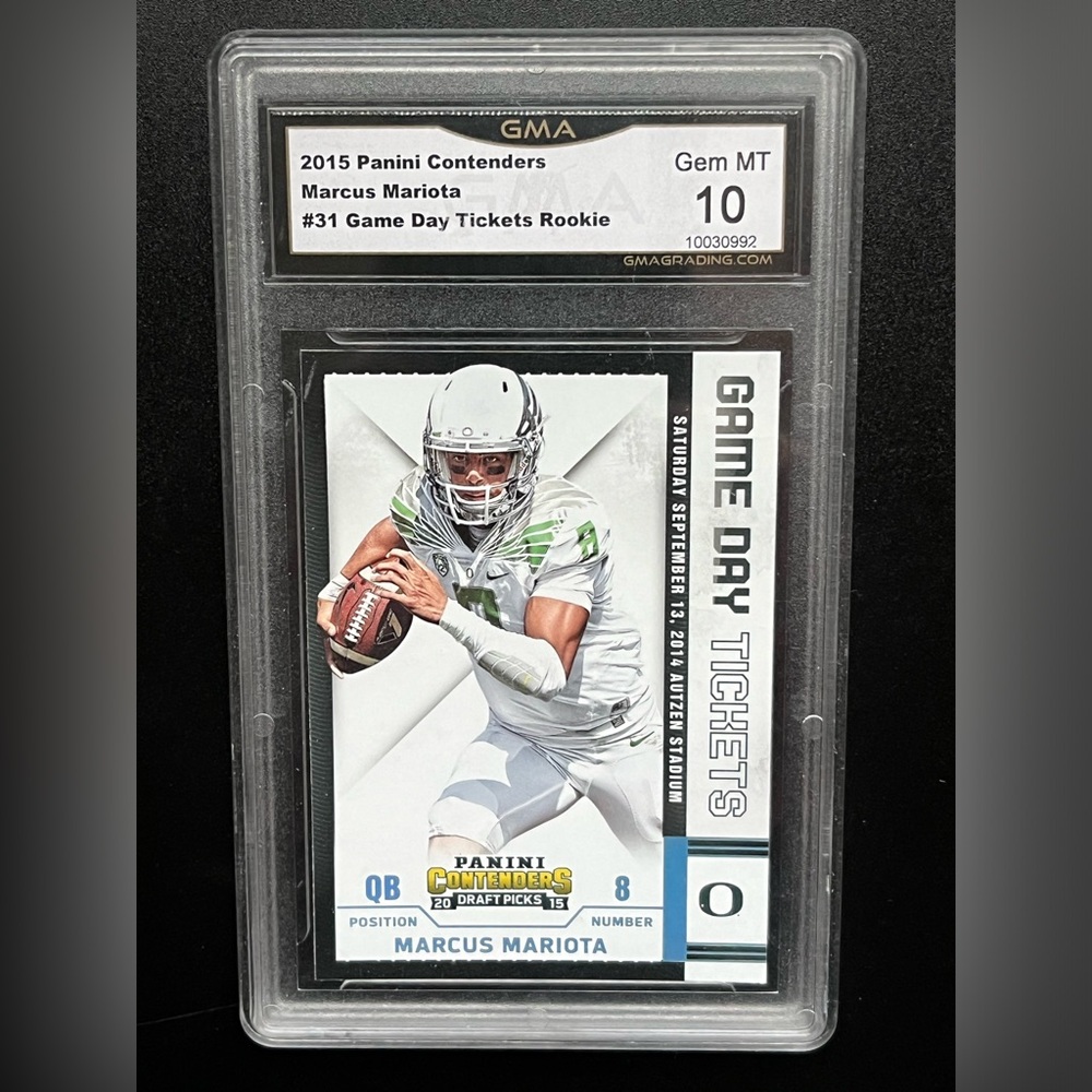 2015 Panini Contenders Marcus Mariota #31 Game Day Tickets Rc Graded Gem Mt-10